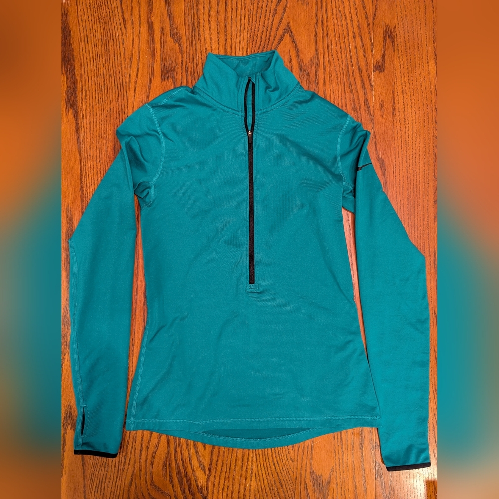 Nike Pro Teal Quarter-Zip Top